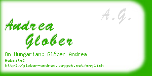 andrea glober business card